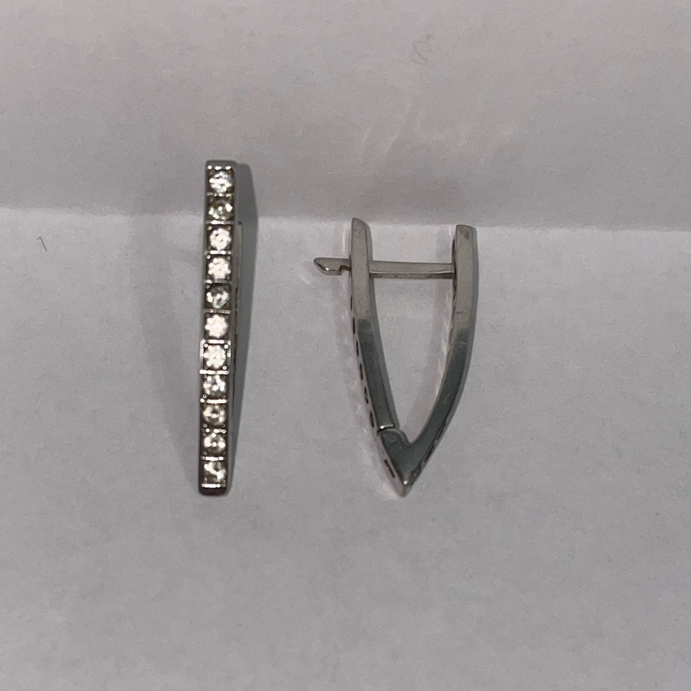 Elegant Sterling Silver Earrings with Crystals